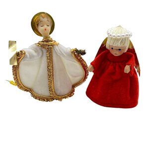 VTG Koestel wax angel ornament mini tree topper 3.25" West Germany